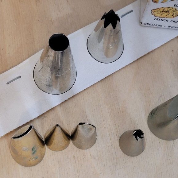 Vintage Ateco Pastry Set With Original Box Decorating Tips Bags Coupler 60s 70s - Picture 11 of 16